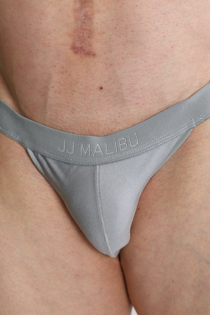 JJ Malibu Men's Deep Back V Jockstrap - Glacier Grey