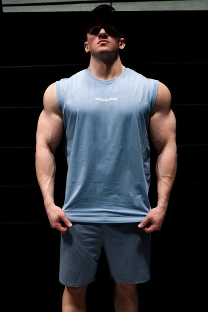 Jed North Men's Sleeveless Muscle Tee - Light Blue