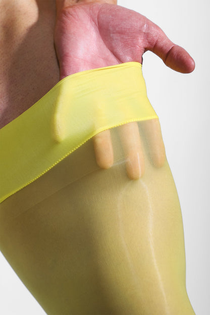 JJ Malibu Men's Allure Roll-Up Stockings - Banana Yellow