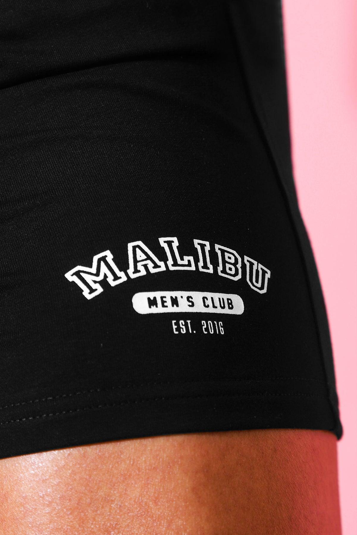JJ Malibu Men's Varsity 2" Short Shorts with Zipper Pocket  - Midnight Black