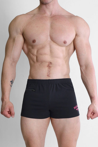 JJ Malibu Men's Varsity 2" Short Shorts with Zipper Pocket  - Versatile