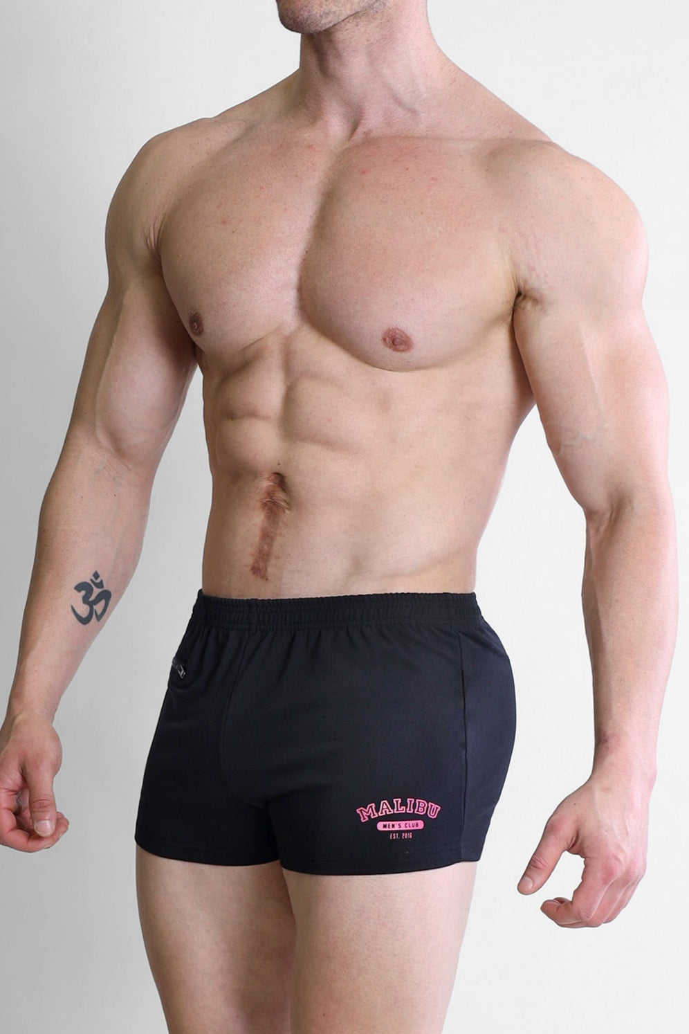 JJ Malibu Men's Varsity 2" Short Shorts with Zipper Pocket  - Versatile