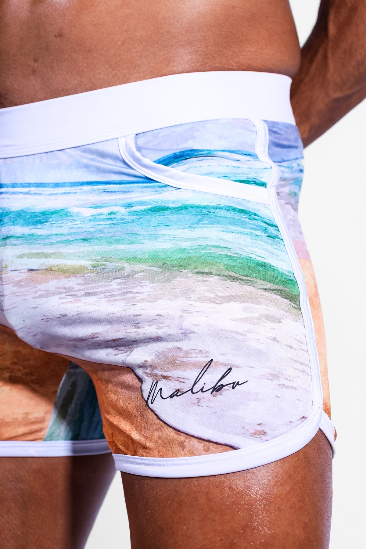 JJ Malibu Men's Elevate Comfort 4" Short Shorts - Beach