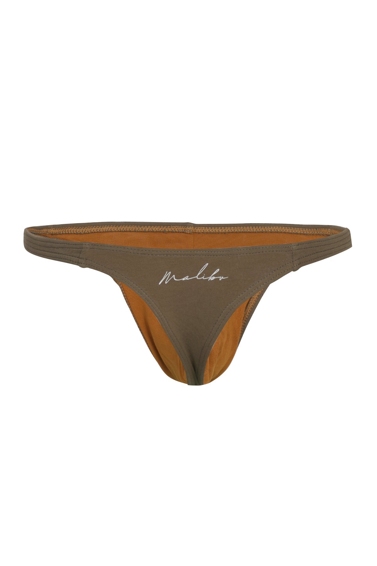 JJ Malibu Men's Cheeky Classic G-String Thong - Army Green