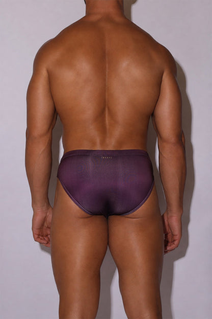 JJ Malibu Men's Wet-N-Wild Swim Briefs - Maroon Lightning