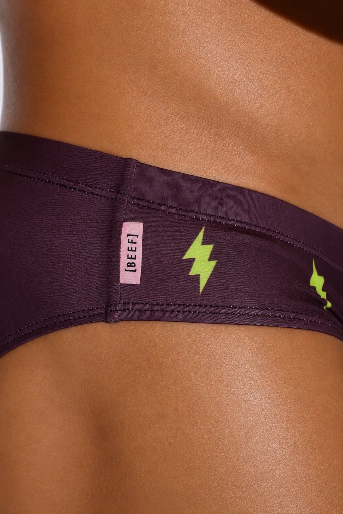 JJ Malibu Men's Wet-N-Wild Swim Briefs - Maroon Lightning
