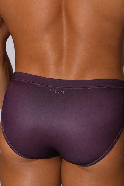JJ Malibu Men's Wet-N-Wild Swim Briefs - Maroon Lightning
