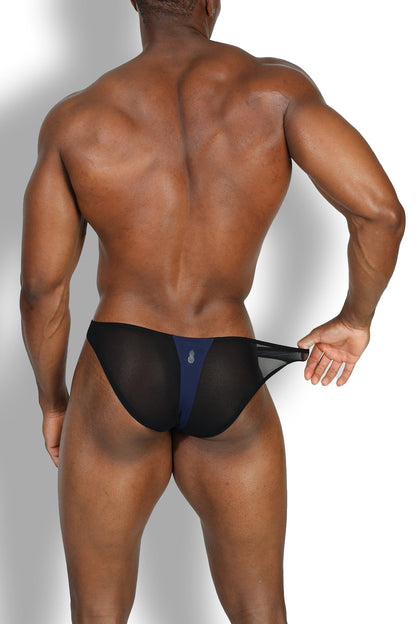 JJ Malibu Men's Club-Kid Mesh Bikini Briefs - Midnight Blue