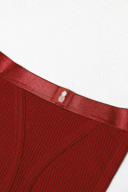 JJ Malibu Men's Now-or-Never Mesh Thong - Cherry