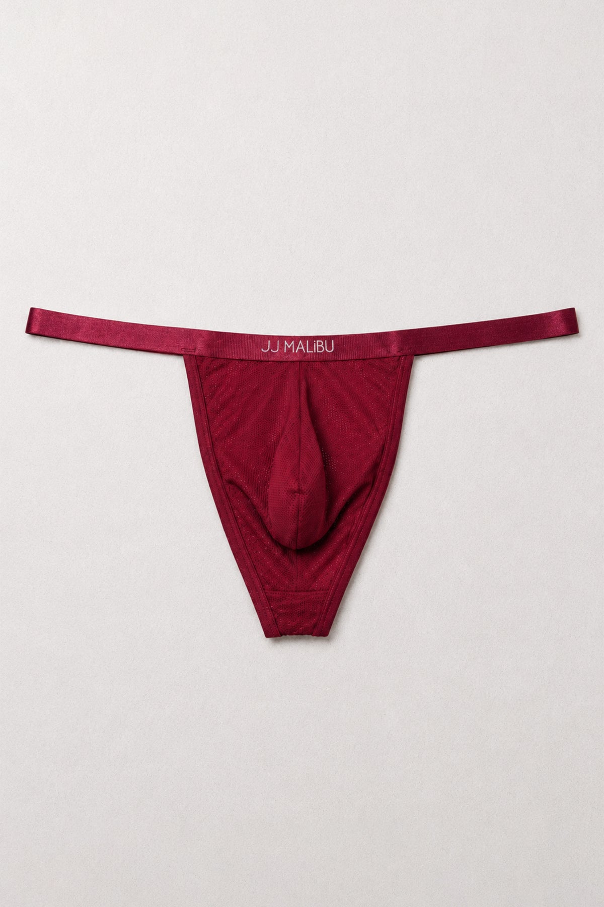 JJ Malibu Men's Now-or-Never Mesh Thong - Cherry