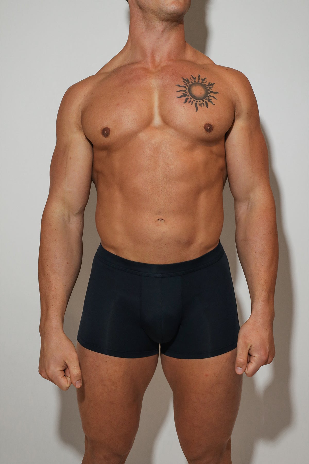 JJ Malibu Men's Juicy JJ Boxers with Rear Cutouts - Midnight Black