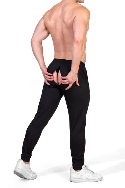 JJ Malibu Men's Peek-A-Boo Joggers - Black