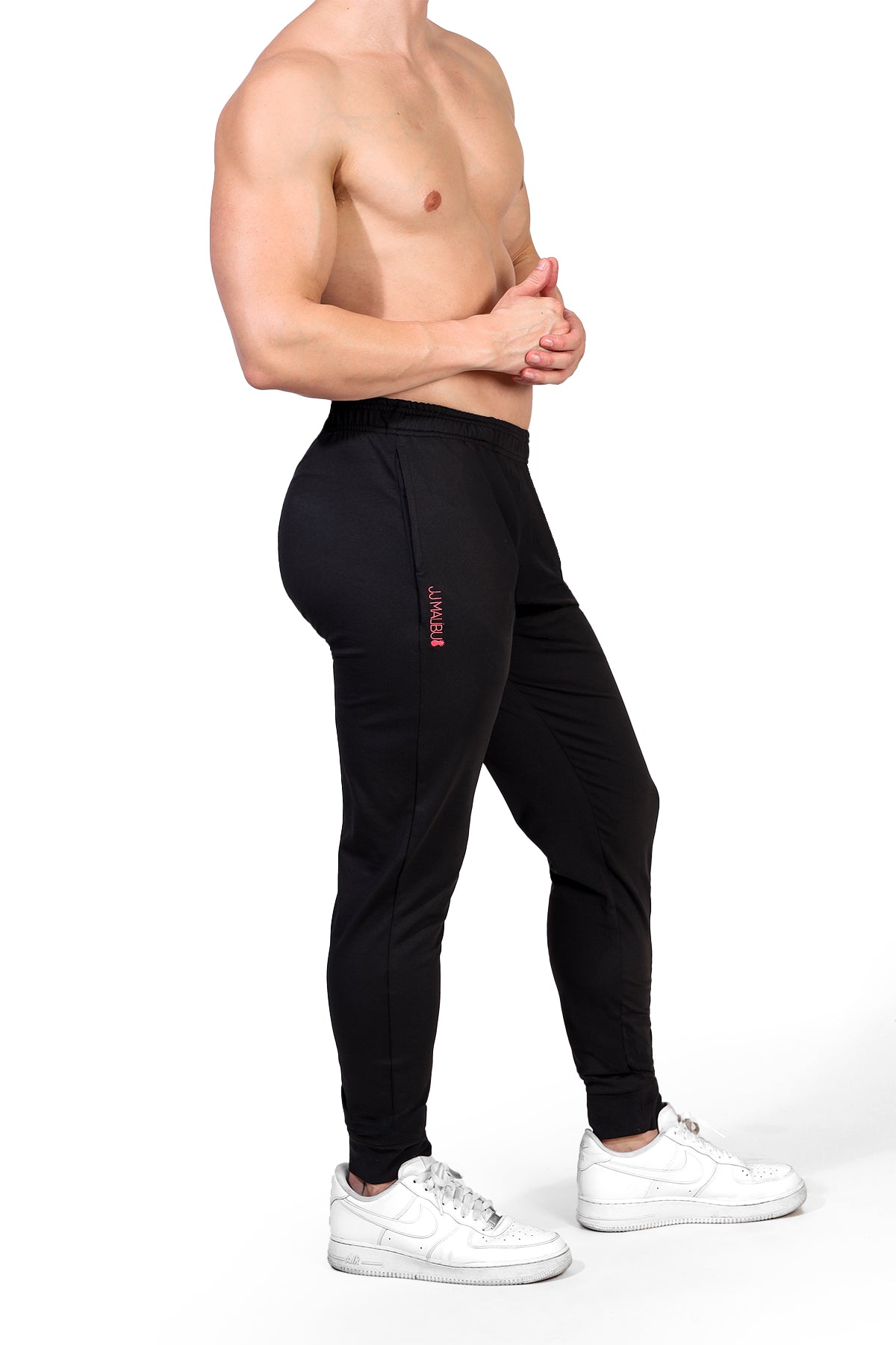 JJ Malibu Men's Peek-A-Boo Joggers - Black