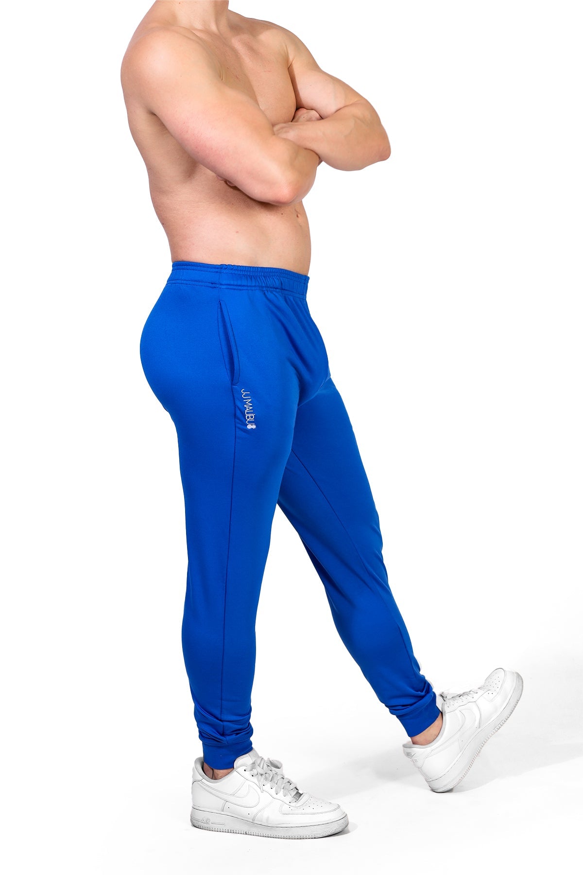 JJ Malibu Men's Peek-A-Boo Joggers - Royal Blue