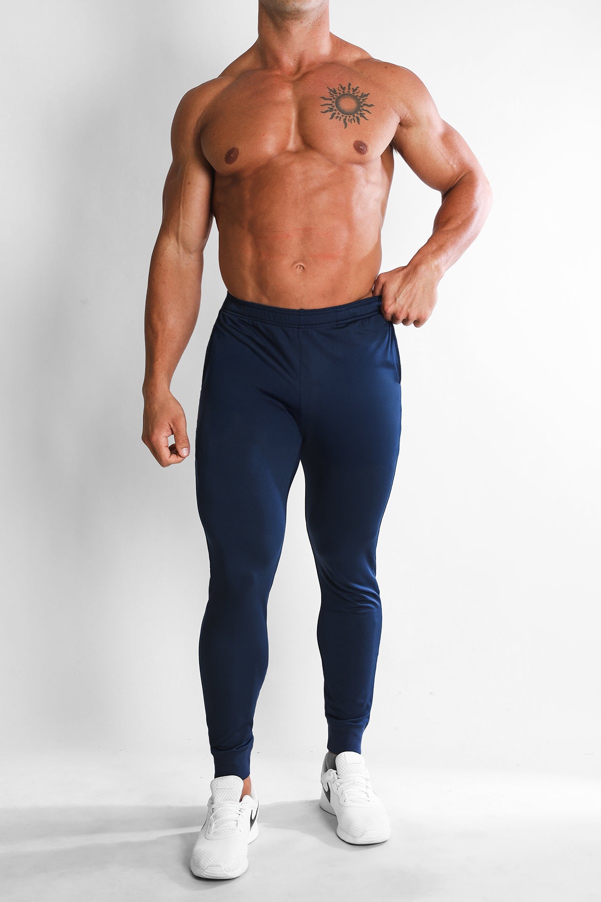 JJ Malibu Men's Peek-A-Boo Joggers - Navy