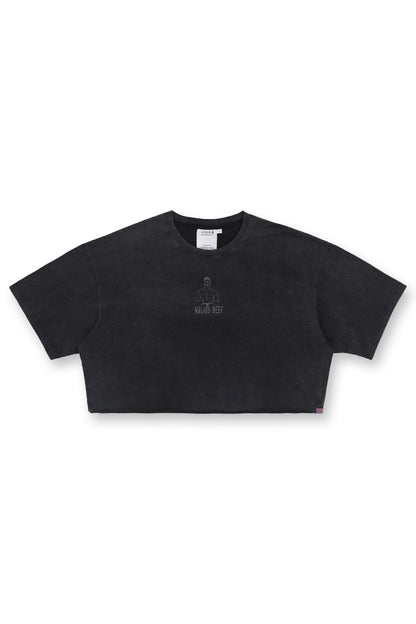 JJ Malibu Men's Vintage-Washed Drop-Shoulder Crop Tee - Beefcake