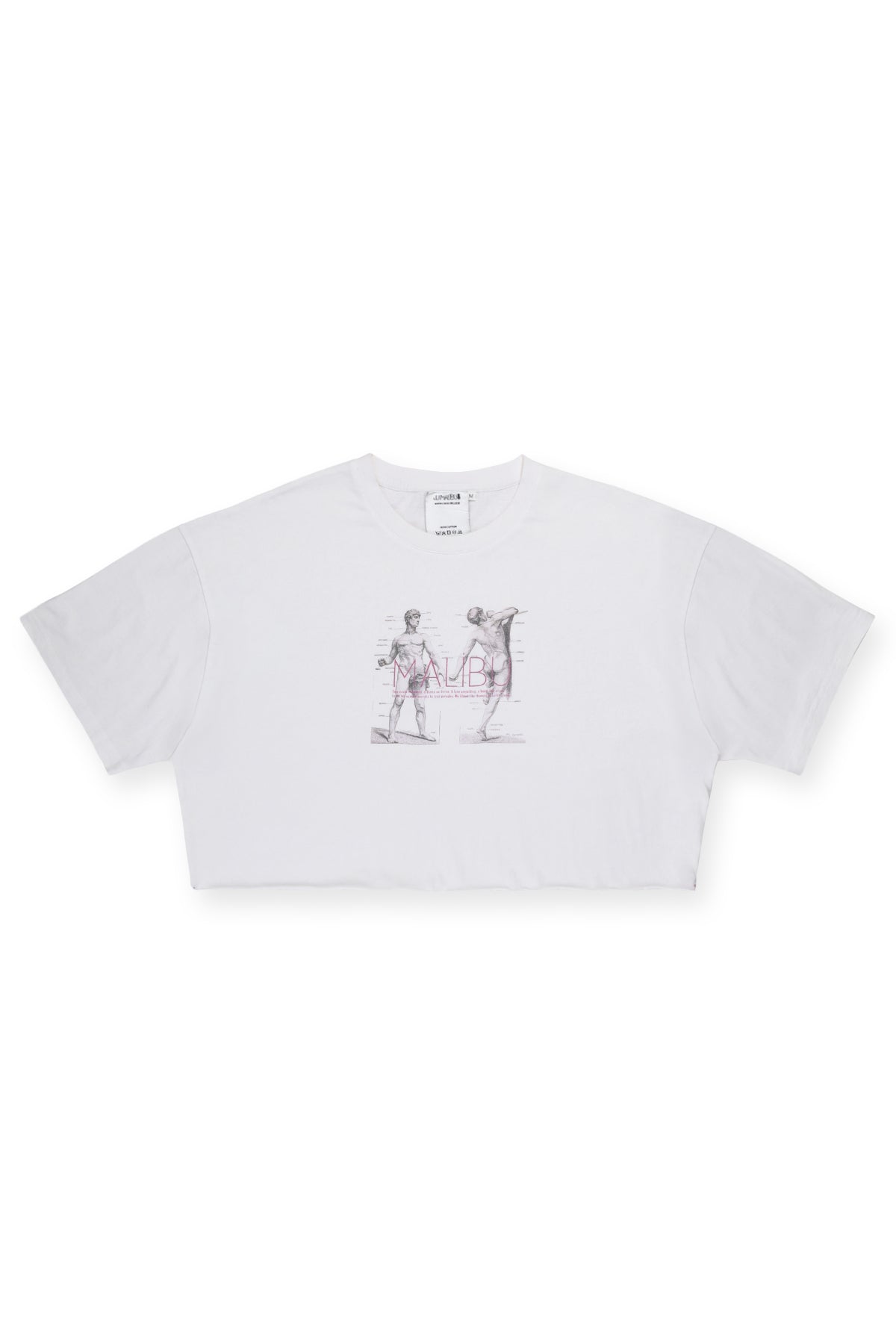 JJ Malibu Men's Vintage-Washed Drop-Shoulder Crop Tee - Anatomy