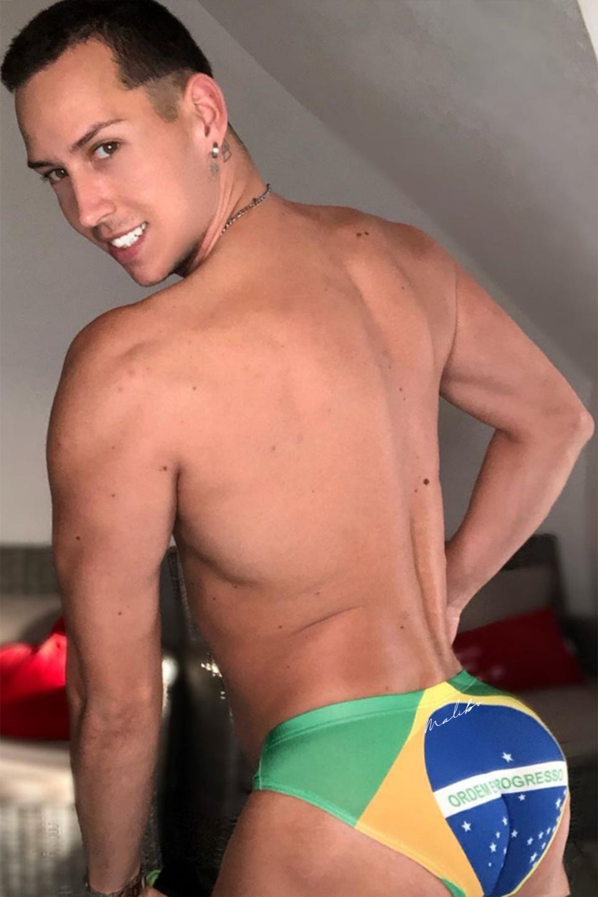 JJ Malibu Men's Lovesick Briefs - Brazil Flag