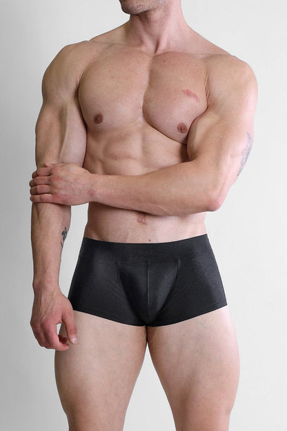 JJ Malibu Men's Dynamic Sheen Boxer Briefs - Midnight Black