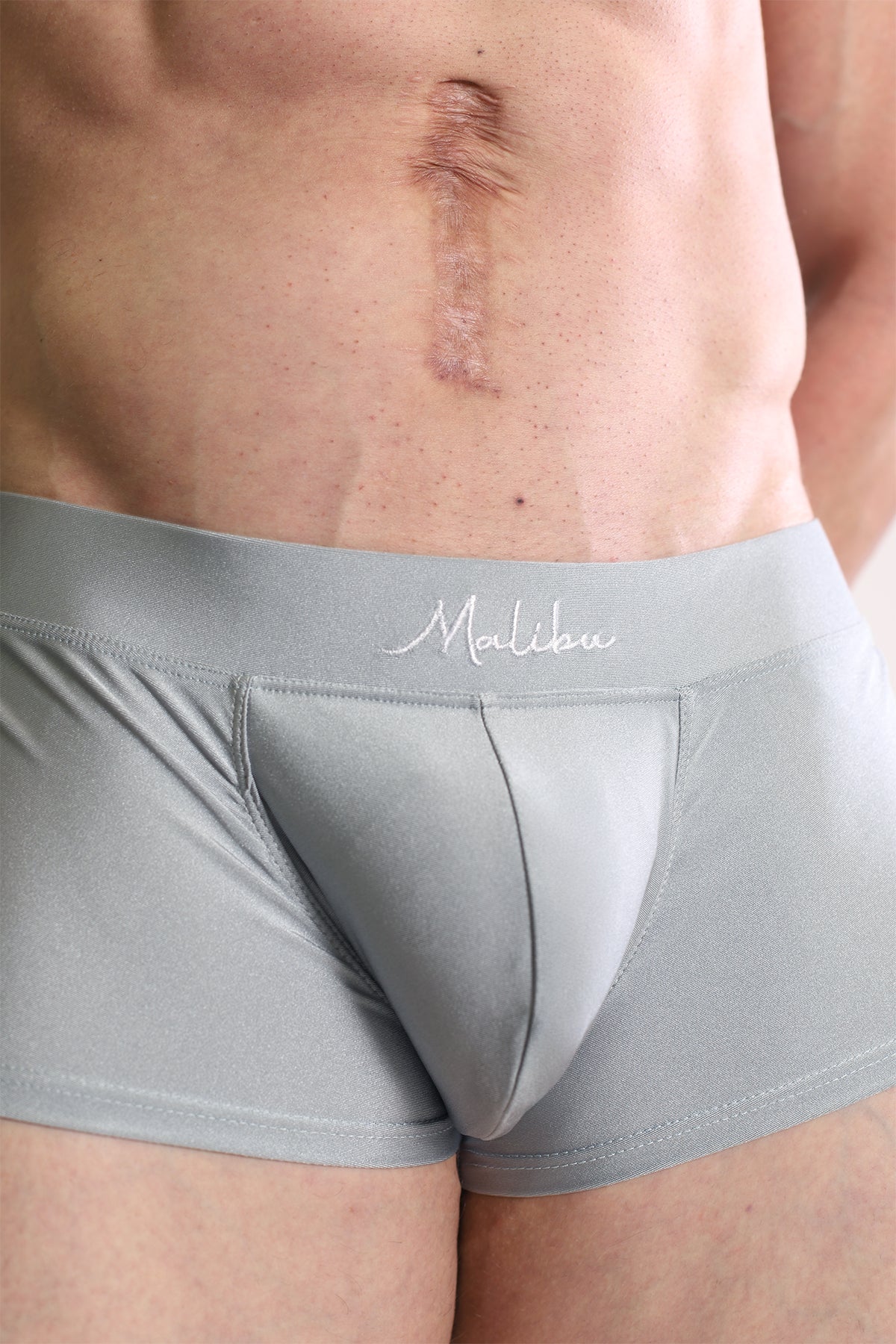 JJ Malibu Men's Dynamic Sheen Boxer Briefs - Dark Grey