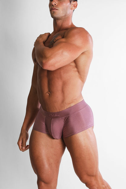 JJ Malibu Men's Dynamic Sheen Boxer Briefs - Opera Mauve