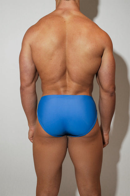 JJ Malibu Men's Unzip Me Swim Briefs - Blue