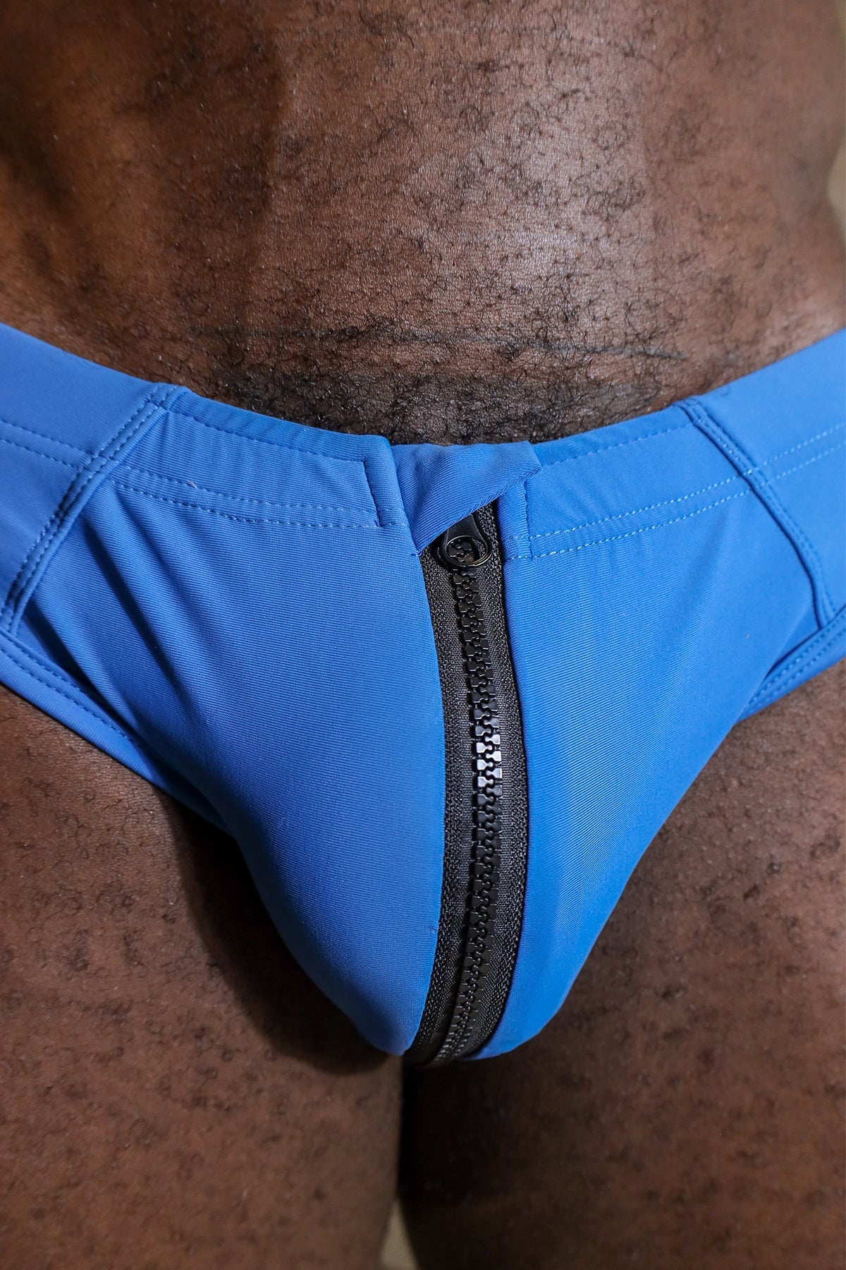 JJ Malibu Men's Unzip Me Swim Briefs - Blue