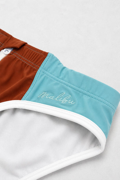 JJ Malibu Men's Unzip Me Swim Briefs - Teal Riviera