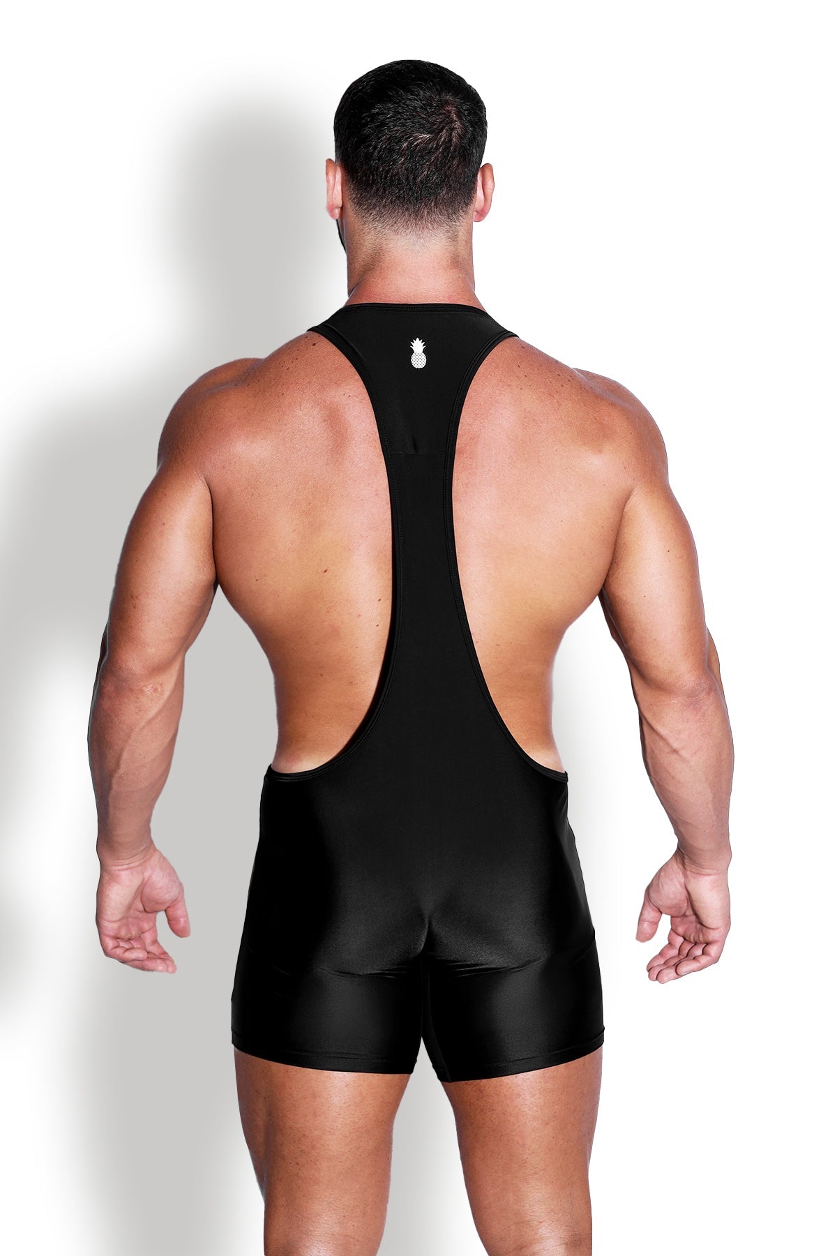 JJ Malibu Men's Men's Athletic Wrestling Singlet Bodysuit  - Obsidian