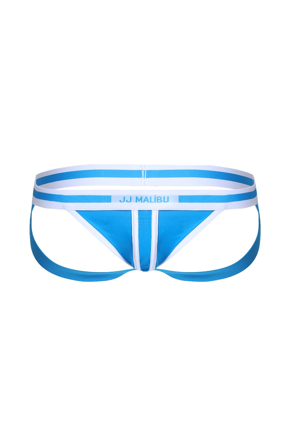 JJ Malibu Men's On-Display Jockstrap - Blue w/ White