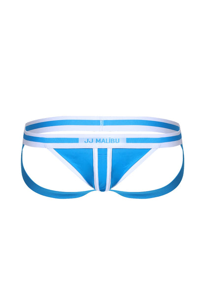 JJ Malibu Men's On-Display Jockstrap - Blue w/ White