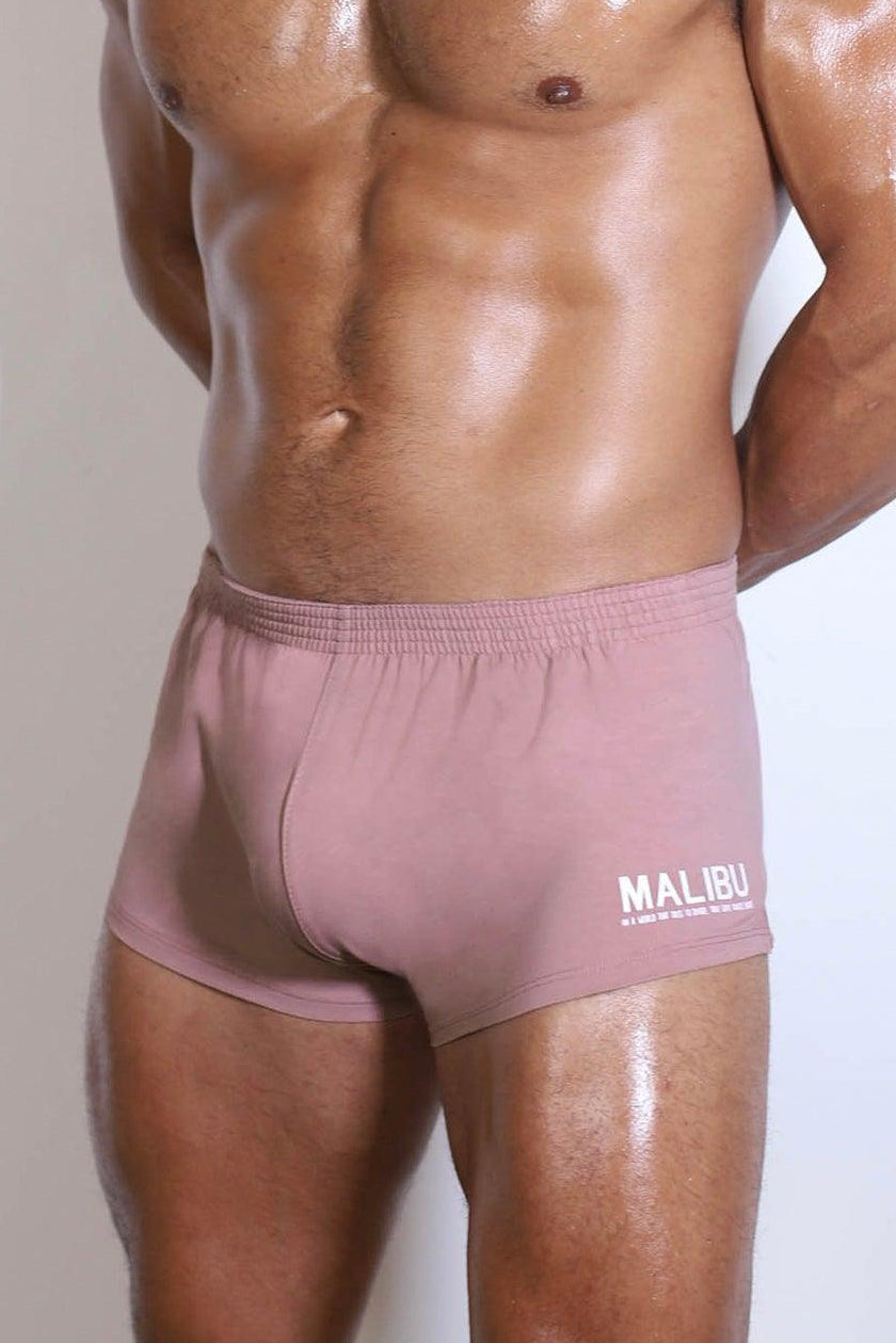 JJ Malibu Men's Stretch-It 2" Short Shorts - Raspberry Glace