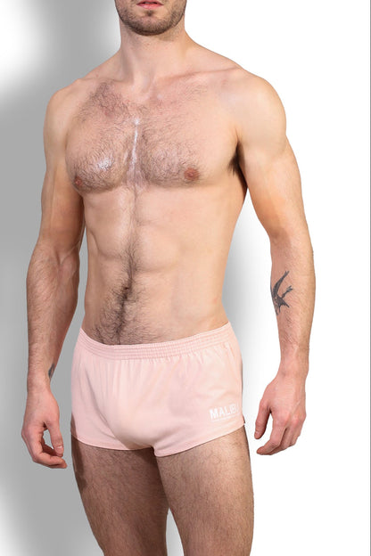 JJ Malibu Men's Stretch-It 2" Short Shorts - Nude Pink
