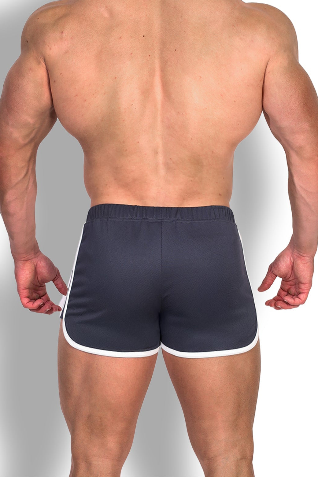 JJ Malibu Men's Nightcall Elastic Waist 3" Short Shorts - Smokey Grey