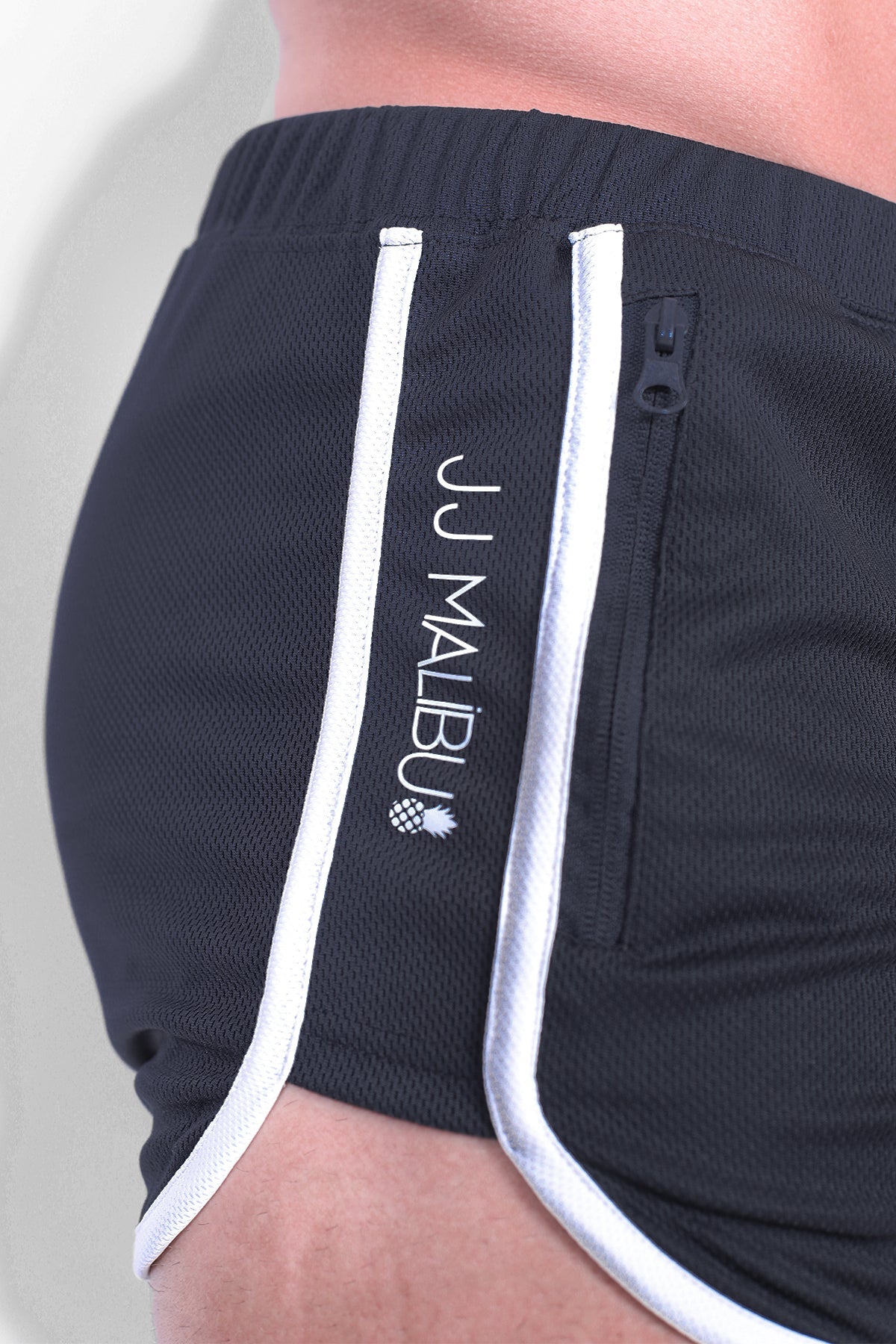 JJ Malibu Men's Nightcall Elastic Waist 3" Short Shorts - Smokey Grey