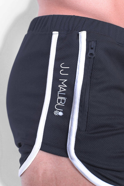 JJ Malibu Men's Nightcall Elastic Waist 3" Short Shorts - Smokey Grey