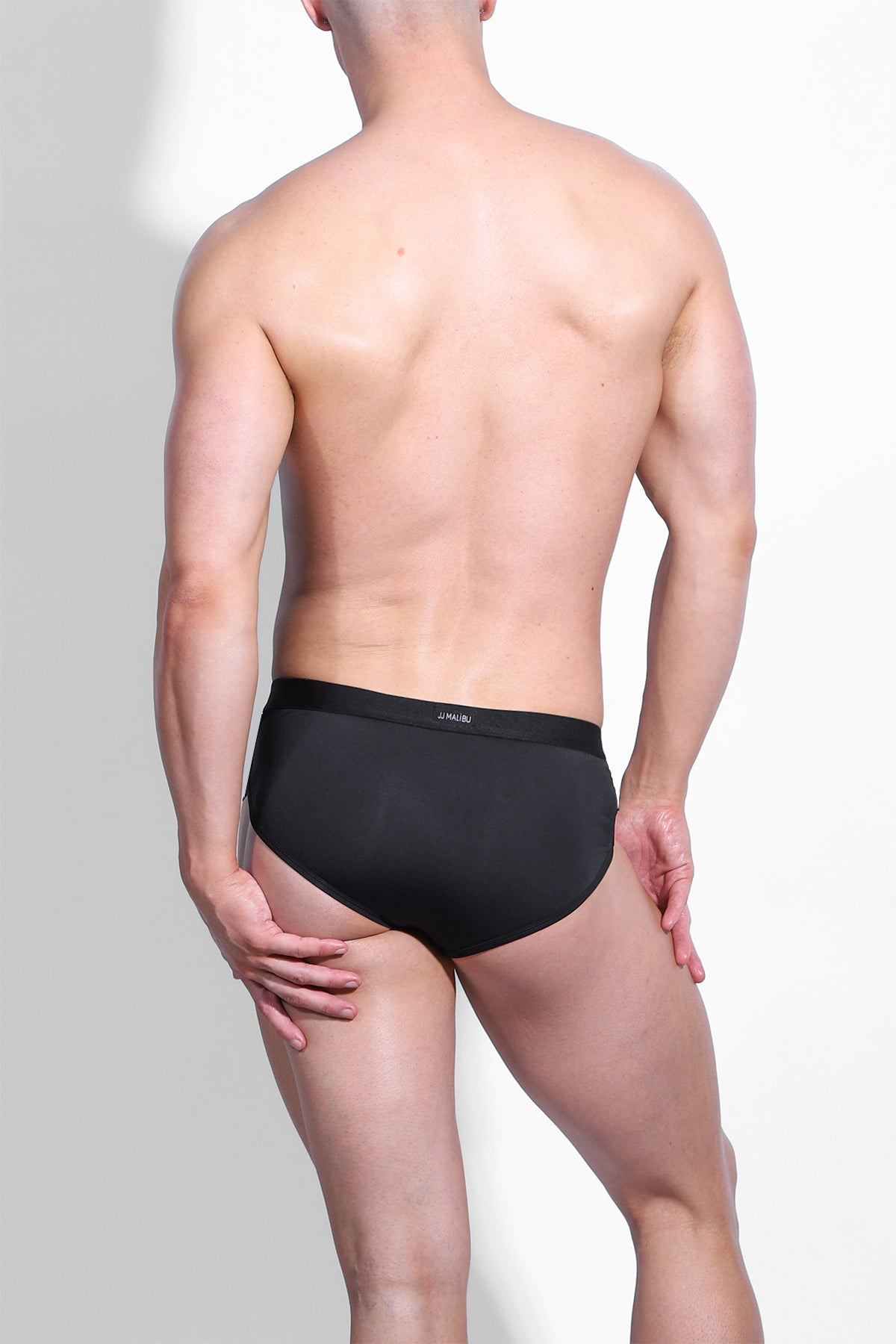 JJ Malibu Men's Hustler Cross Briefs - Obsidian Black