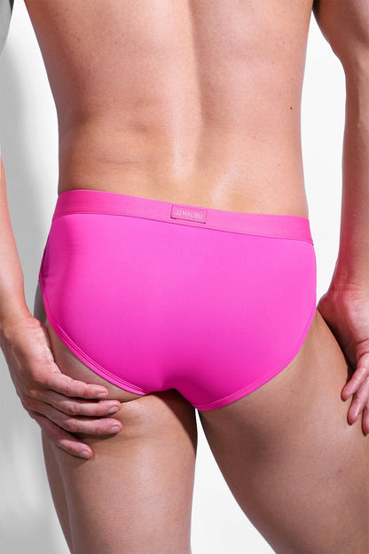 JJ Malibu Men's Hustler Cross Briefs - Neon Pink