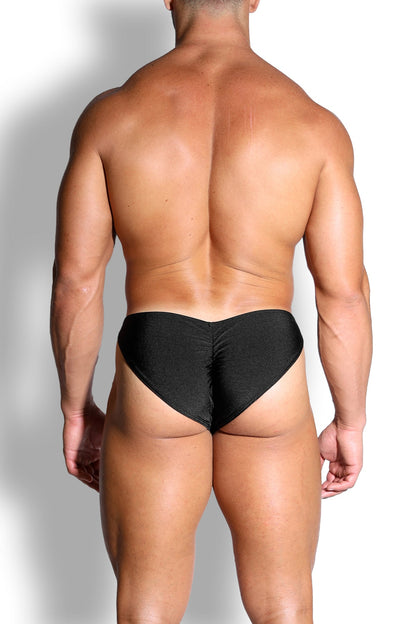 JJ Malibu Men's Dynamic Classic Scrunch-Butt Brief - Jet Black