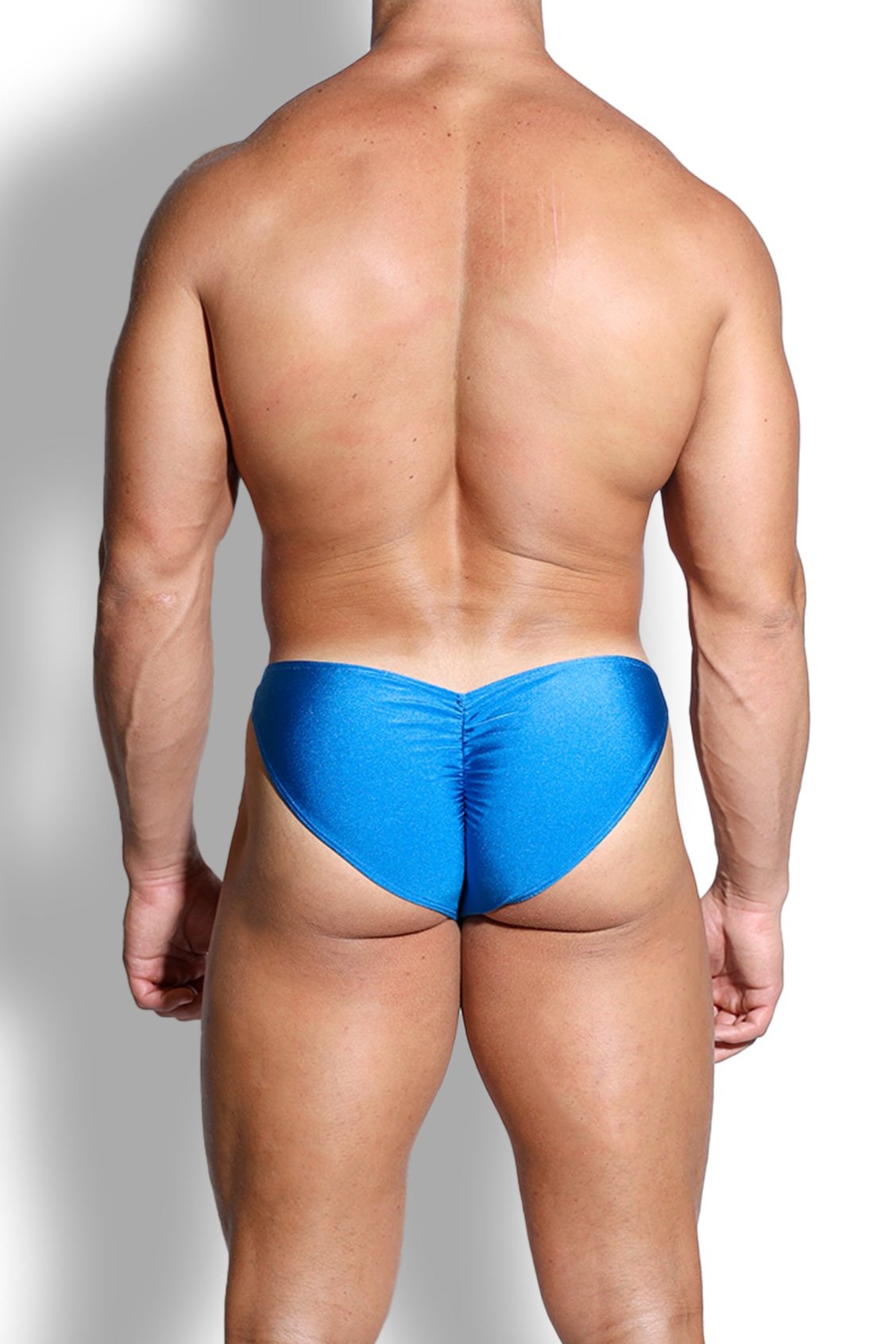 JJ Malibu Men's Dynamic Classic Scrunch-Butt Brief - Neon Blue
