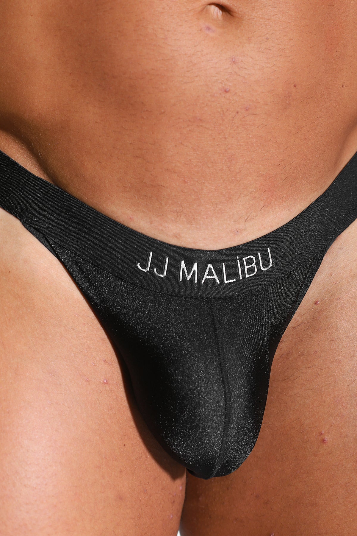 JJ Malibu Men's Deep Back V Jockstrap - Obsidian Black