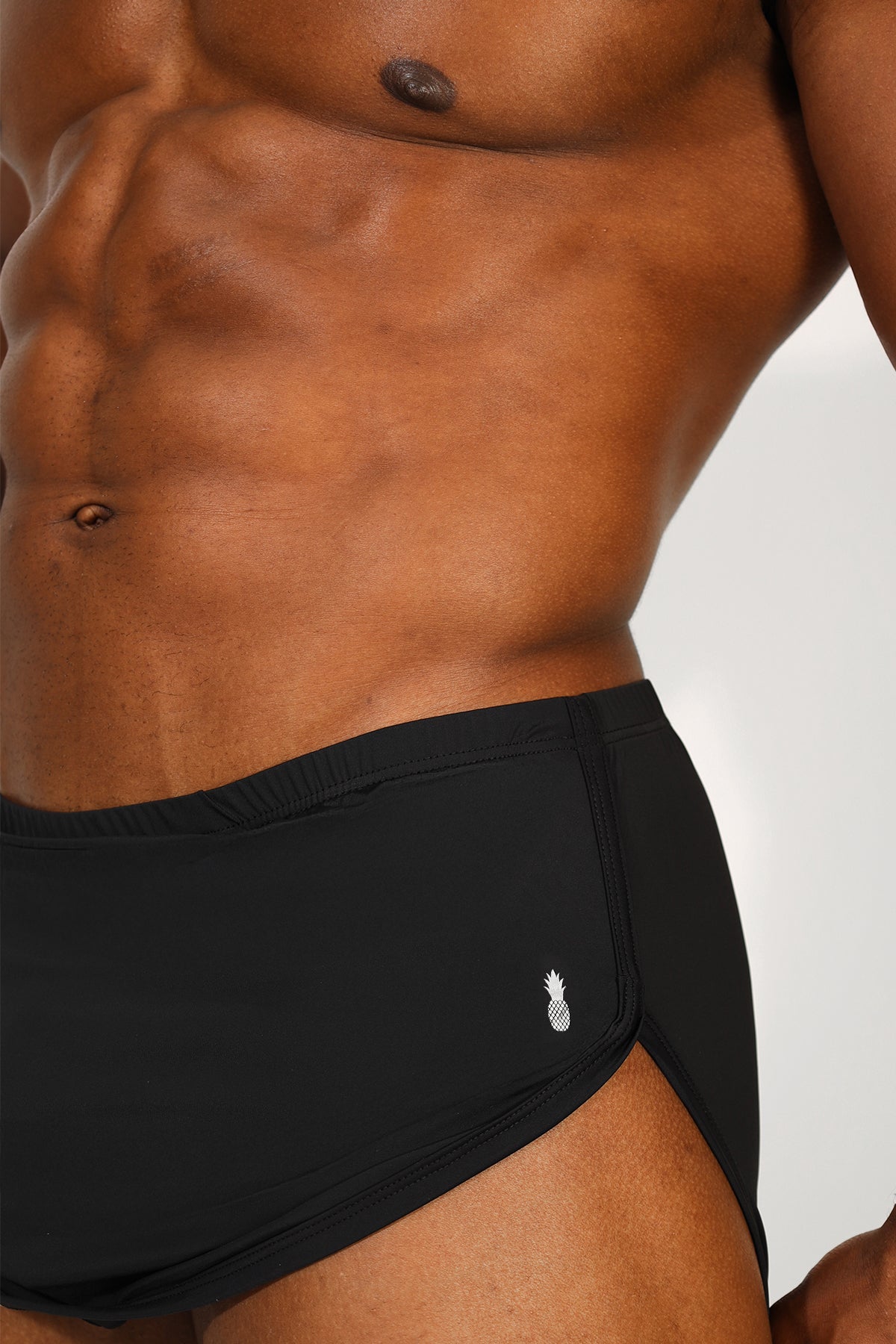 Short de sport 2-en-1 avec doublure string pour homme JJ Malibu - Noir minuit