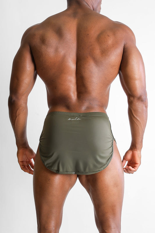 Shorts 2-en-1 Cool-Dri pour hommes JJ Malibu avec doublure string - Olive