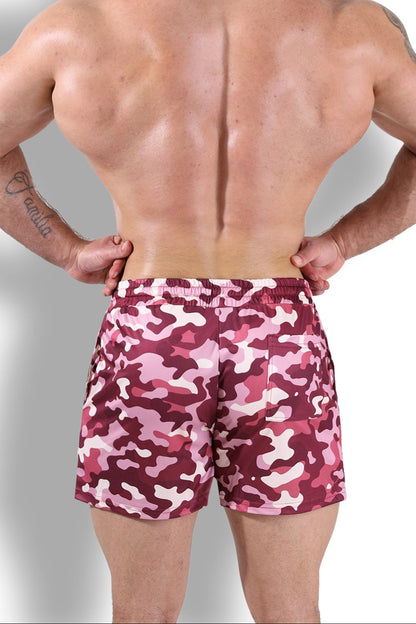JJ Malibu Men's Quick-Dry Mesh Shorts - Purple Camo