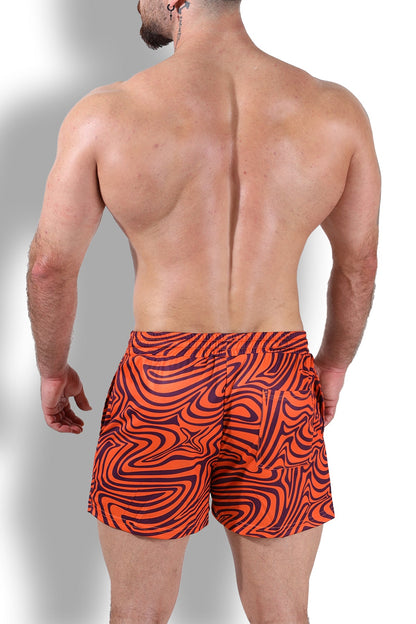 JJ Malibu Men's Quick-Dry Mesh Shorts - Groovy Orange