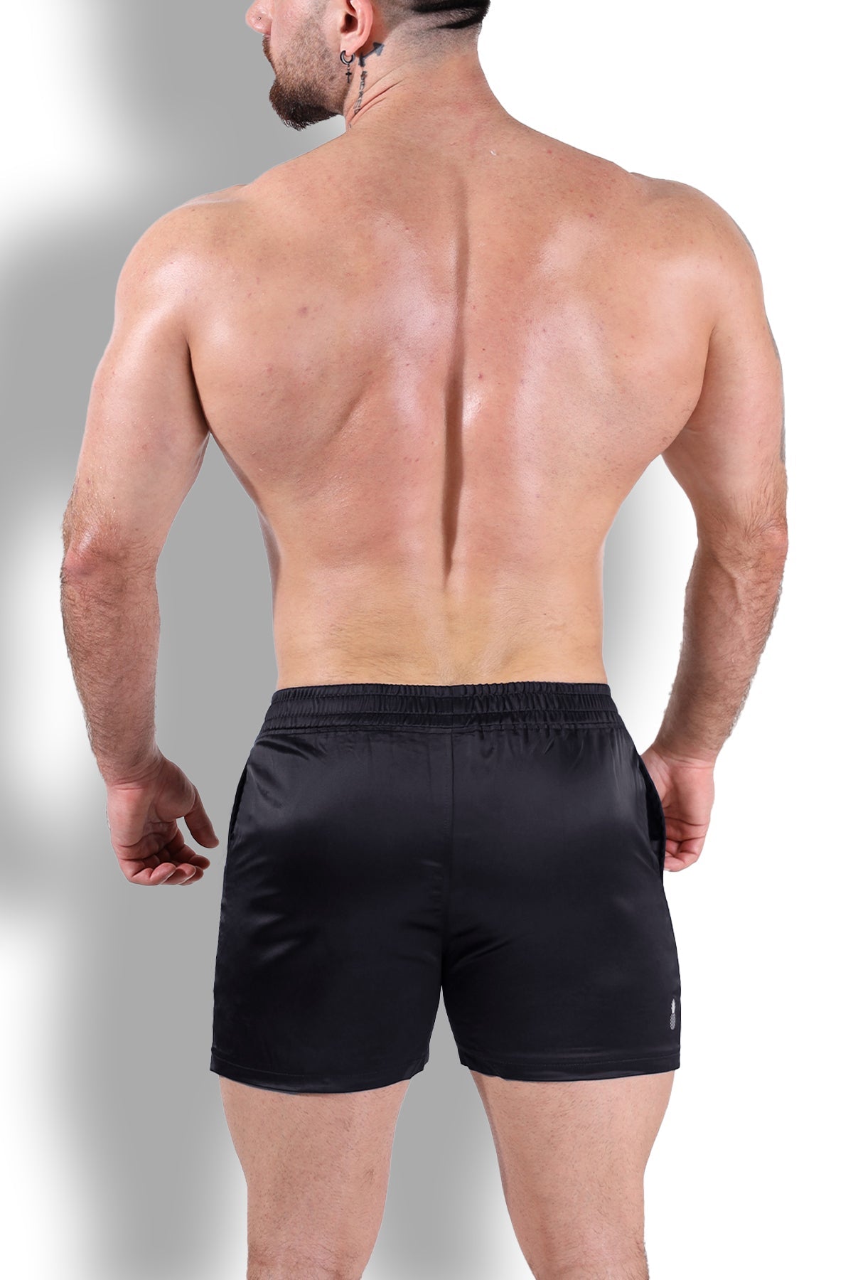 JJ Malibu Men's ShimmerFlex Active Shorts - Midnight Black