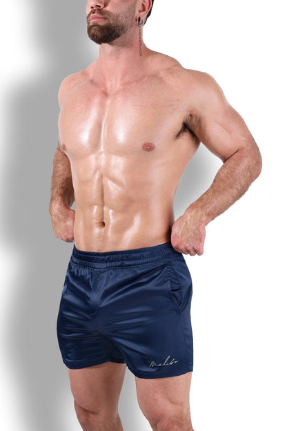 JJ Malibu Men's ShimmerFlex Active Shorts - Navy