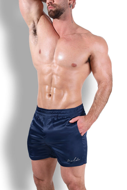 JJ Malibu Men's ShimmerFlex Active Shorts - Navy