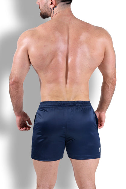 JJ Malibu Men's ShimmerFlex Active Shorts - Navy