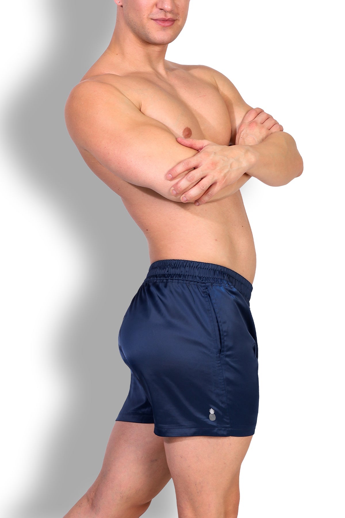 JJ Malibu Men's ShimmerFlex Active Shorts - Navy